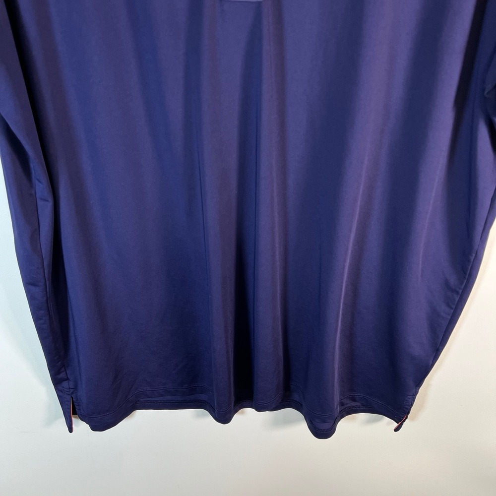 Greyson Men XL Purple Short Sleeve Golf Polo Shirt Wolf Logo Stretch Performance - Picture 3 of 9